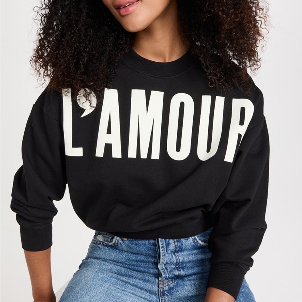 Clare V L'AMOUR Le Drop Sweatshirt Size Small